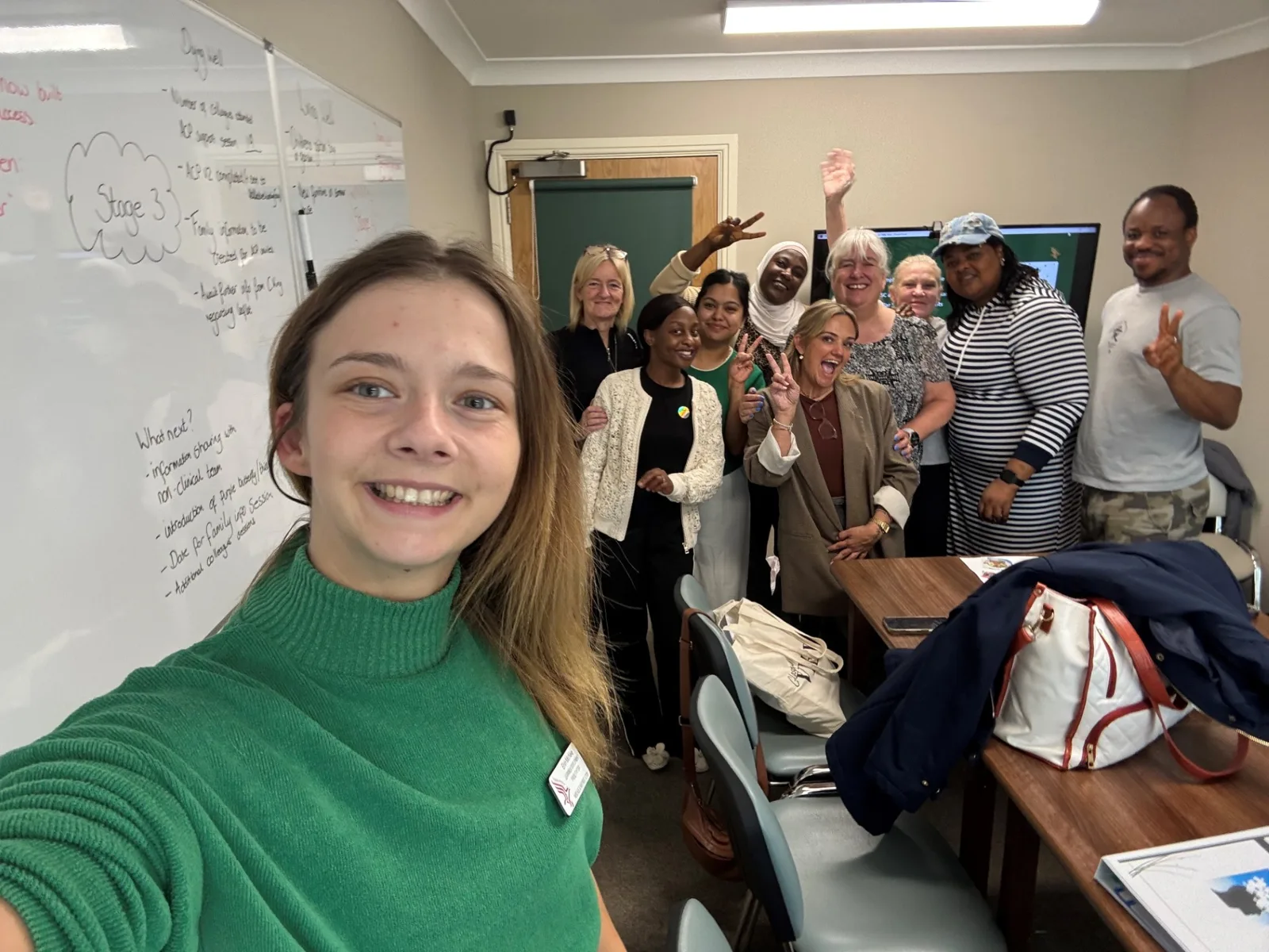 Colleagues celebrating at the first Central West Dementia Ambassador training day