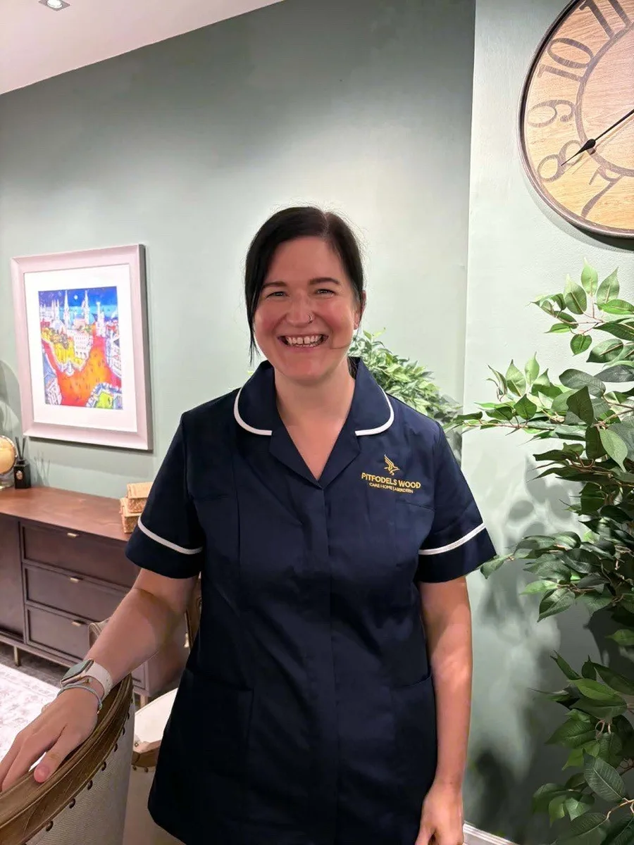 Kay Anderson, Deputy Manager at Pitfodels Wood Care Home in Aberdeen, in her nurse uniform