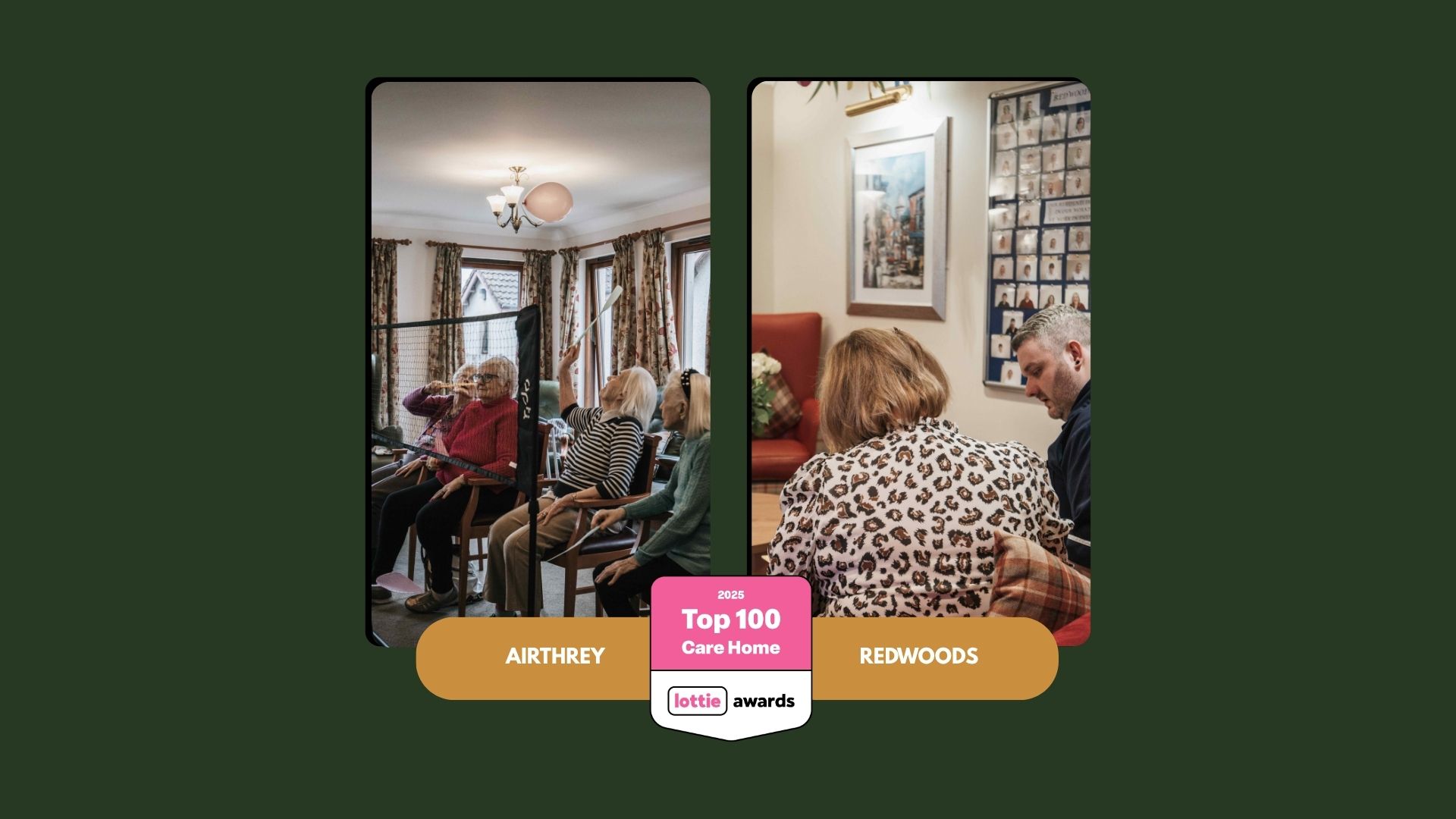 Airthrey & Redwoods Named Top 100 UK Care Homes
