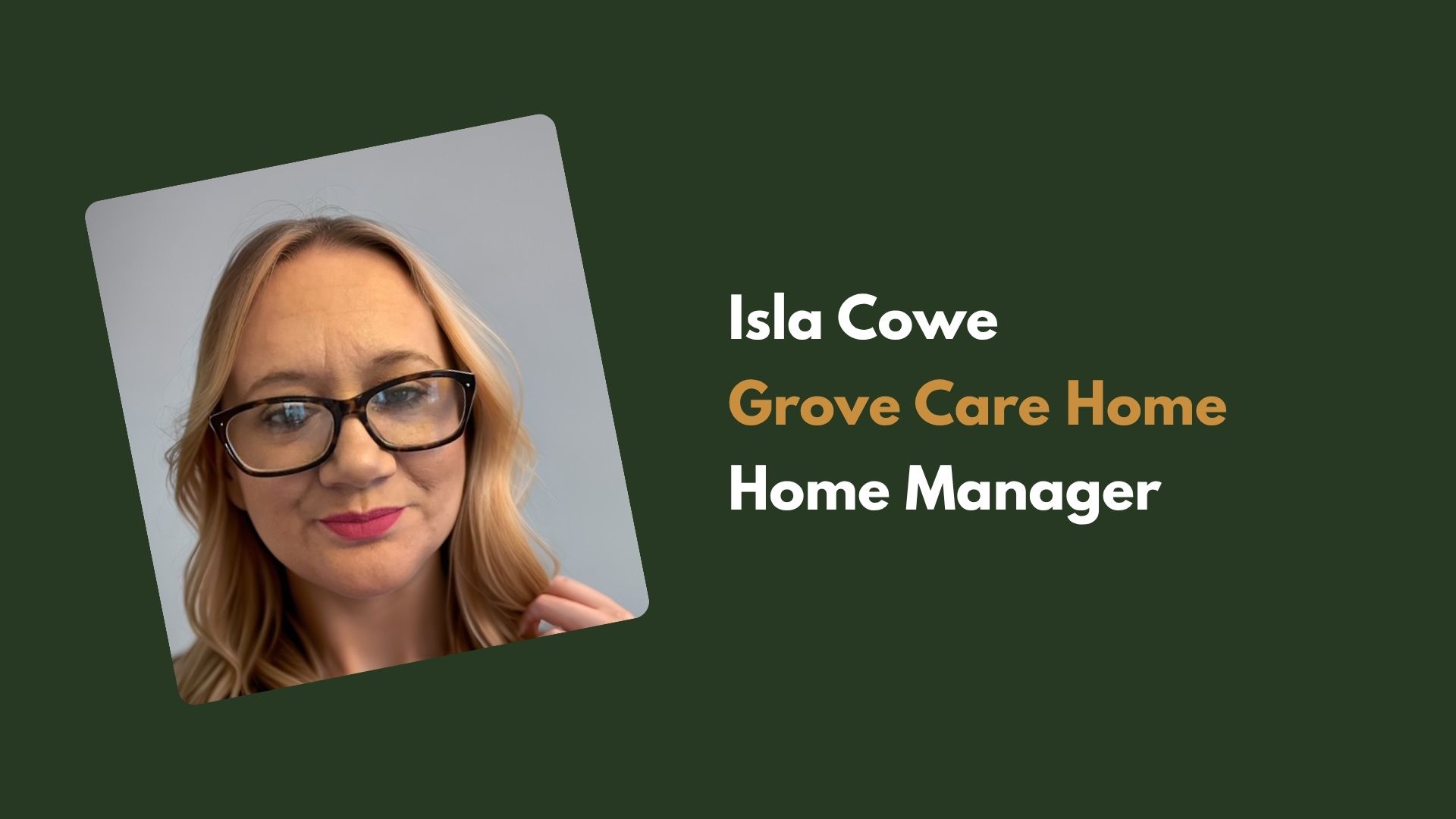 Grove Care Home Welcomes New Manager in Kemnay