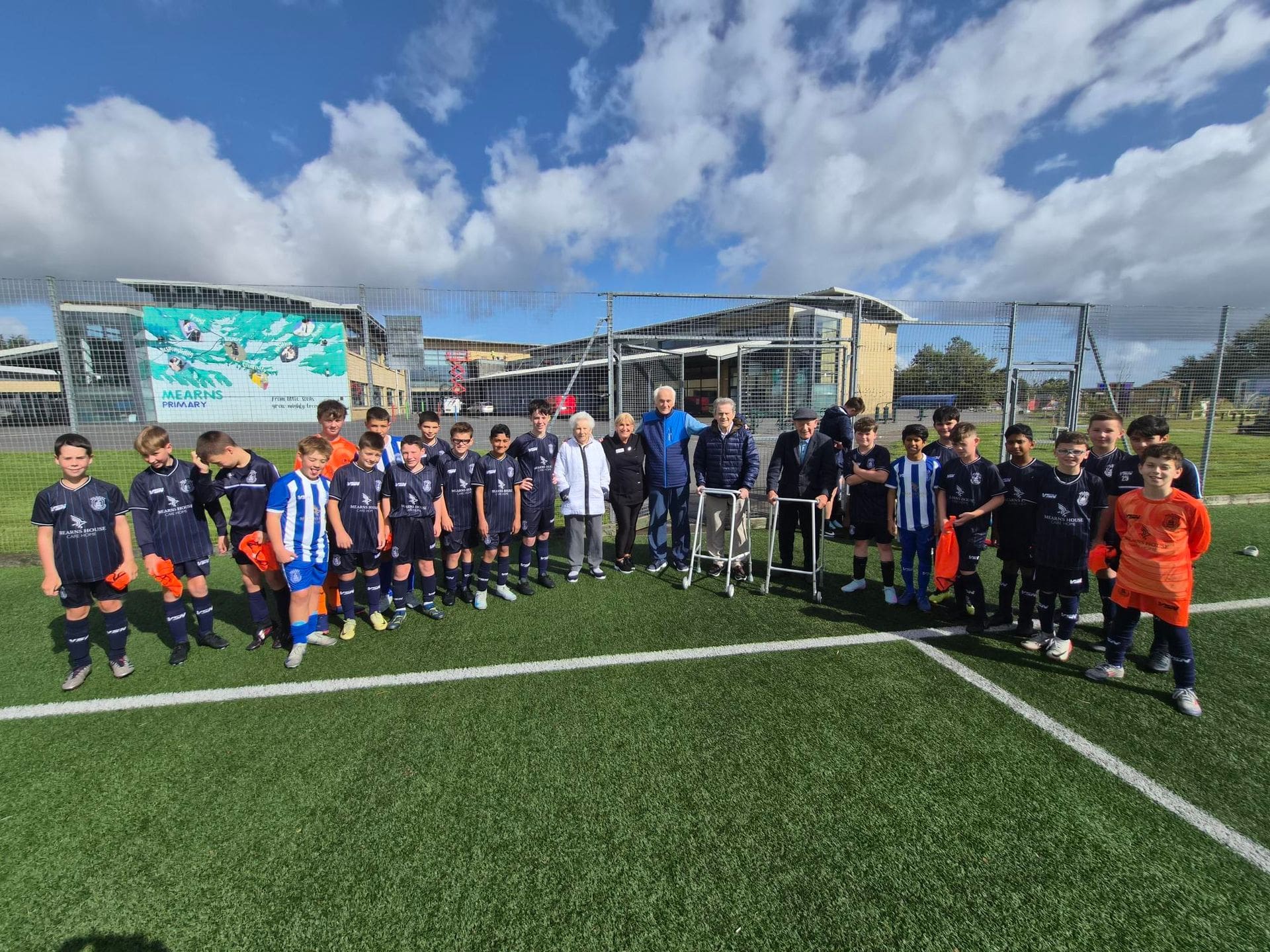 Mearns House Residents Support Local Football Talent
